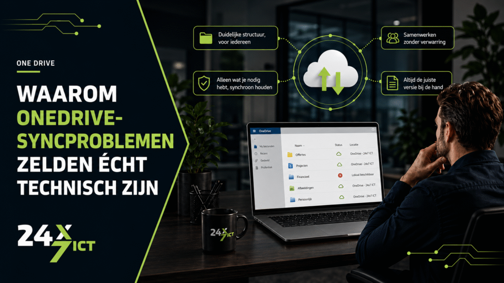 Waarom OneDrive-syncproblemen zelden écht technisch zijn | 24x7 ICT